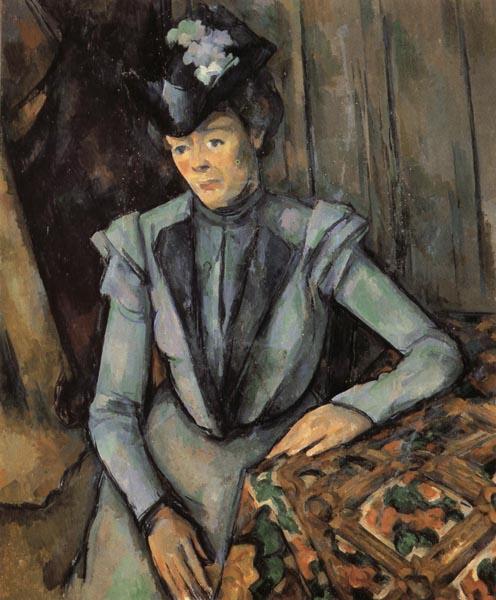 Paul Cezanne Woman in Blue oil painting image